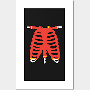 Rib Cage Ugly Sweater Skeleton Halloween Costume, doodle, cartoon Posters and Art